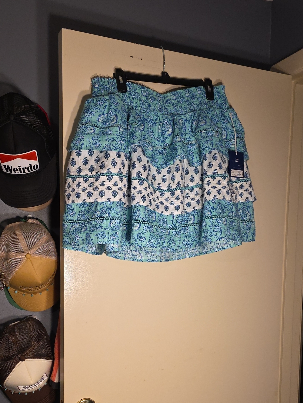 Roller Rabbit By Target Blue Patterned Tiered Skirt